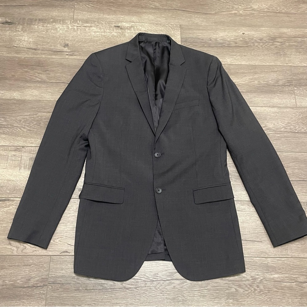 THEORY Mens Sartorial Suiting Blazer Wool Charcoal Gray Sz 40 L